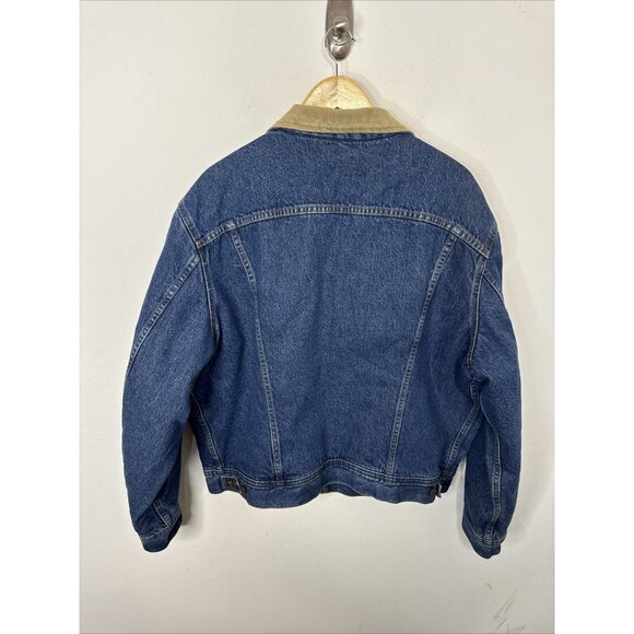 Mustang Roughrider Stormrider Men XL Blanket Lined Denim Jacket Kom Logo - Picture 4 of 9